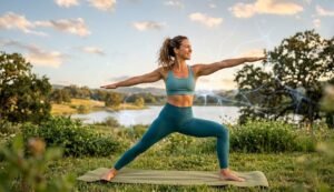 Mente Ativa e Saudável - Pessoa praticando exercício físico para melhorar a circulação cerebral e manter a mente ativa e saudável.