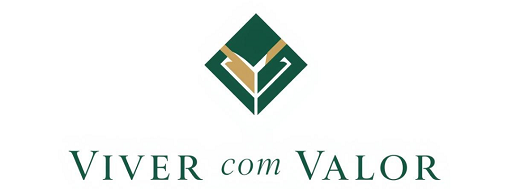 Logótipo oficial do portal Viver com Valor, simbolizando o equilíbrio entre psicologia aplicada, inteligência financeira e estilo de vida consciente.